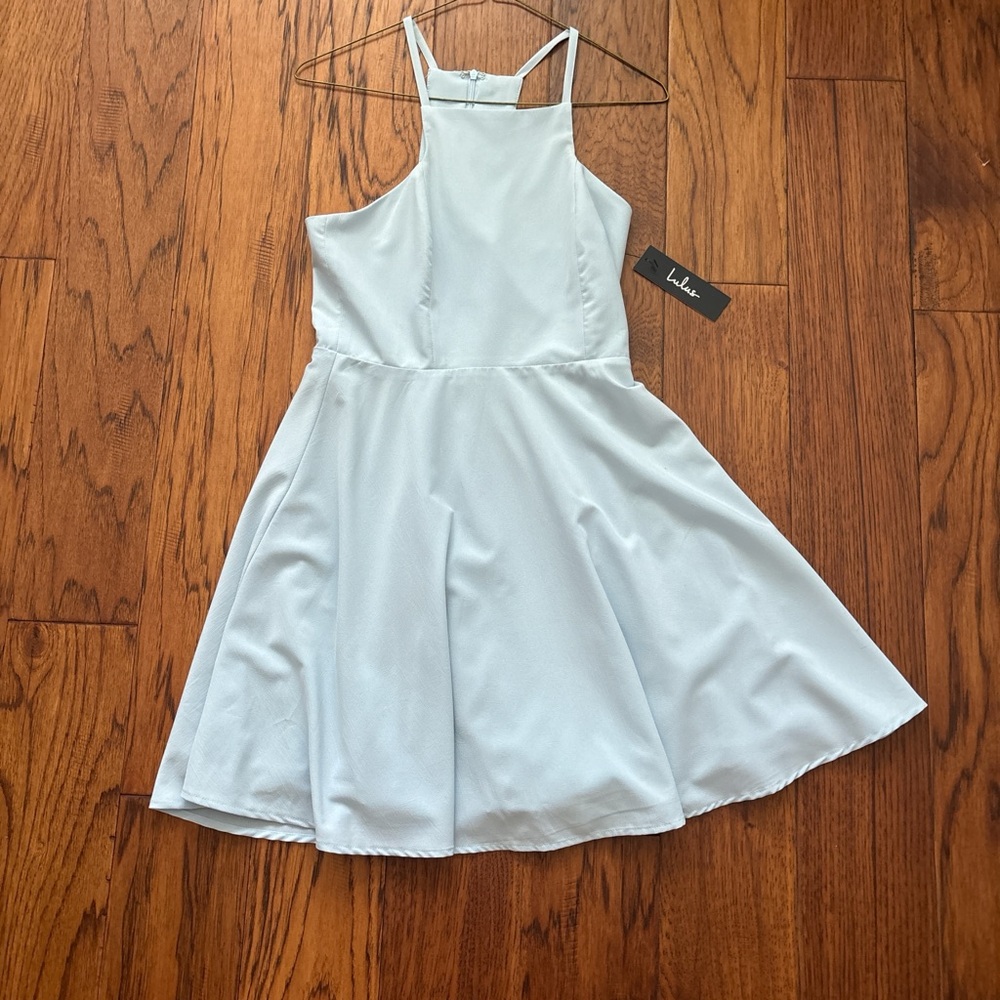 NWT Lulus Light Blue Halter Dress